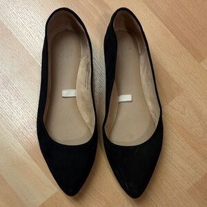 a new day Black Suede Flats